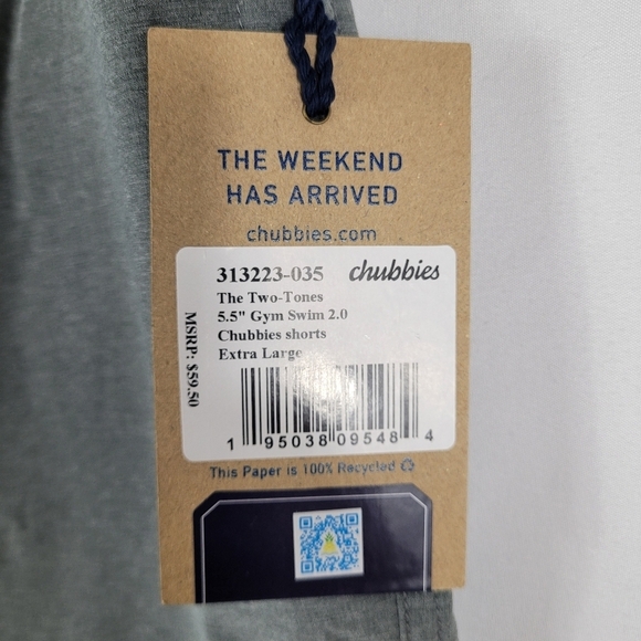 Chubbies The Two Tones 5.5" Gym Swim 2.0 Men's Shorts Size Extra Large XL NWT - Picture 8 of 8